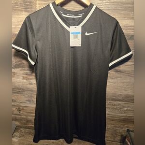 Nike Team Softball Game Practice Jersey Shirt Gray White -Women's Medium New